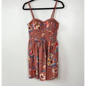BOG Collective Floral Print Sleeveless Mini Sundress Boho Cottage Size‎ Medium